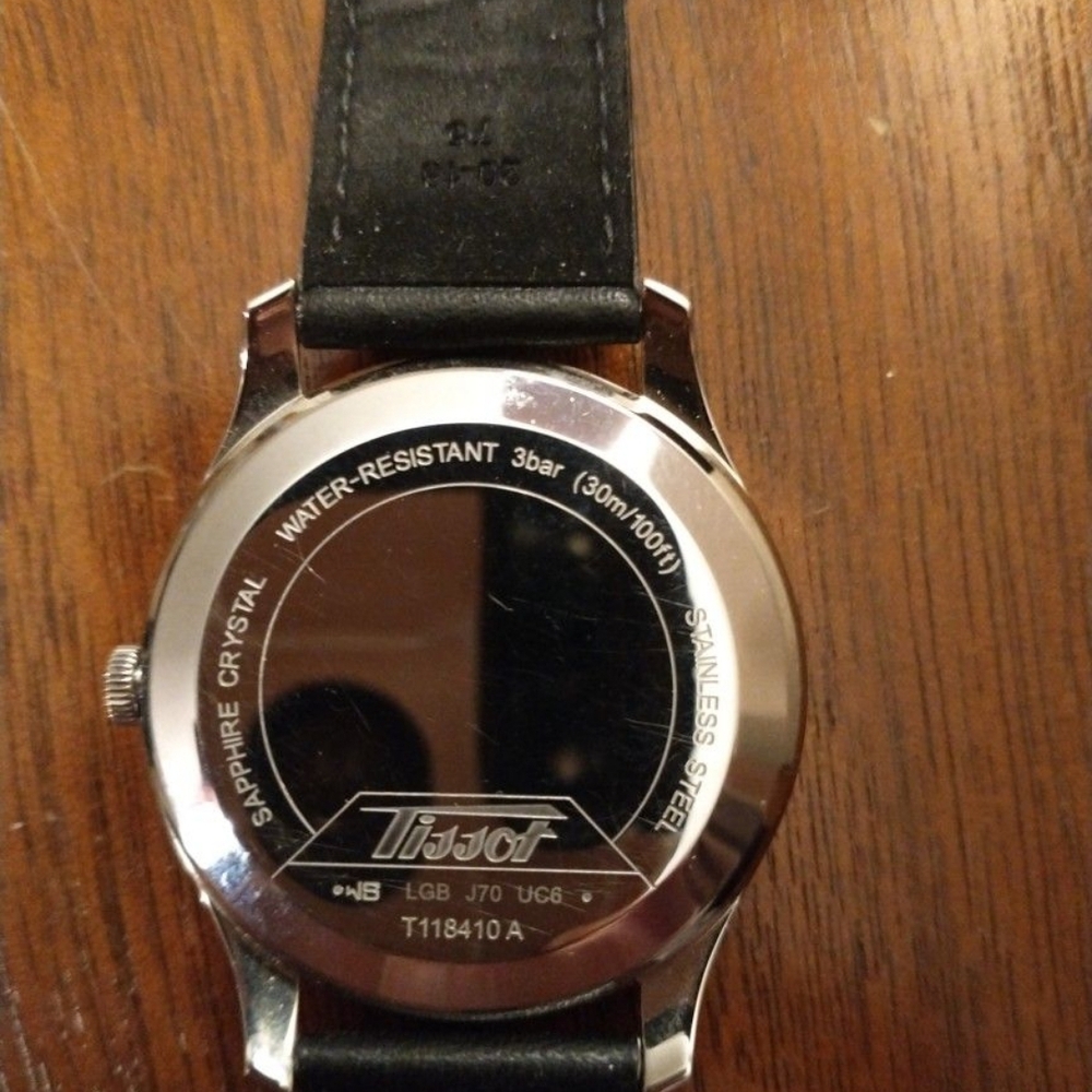 Tissot Visodate Black Dial Leather Strap Watch - Picture 6 of 6